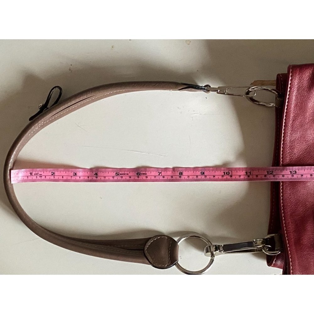 Allard Megeve Like New Made in Italy Carmine Red Bucket Style Leather Bag - Picture 16 of 16